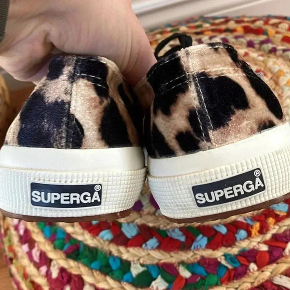 NWOT Superga animal print velvet sneakers  37 - Picture 4 of 8